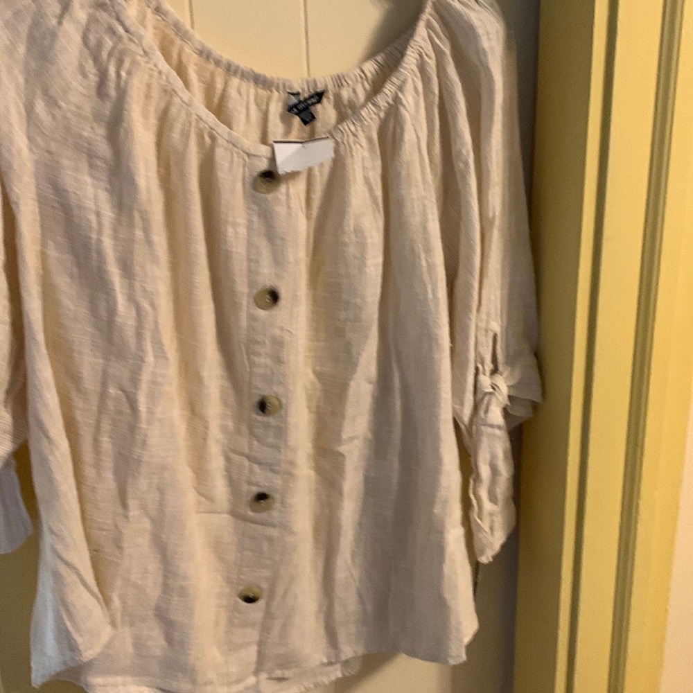 nwt yellow summer shirt 3x xxxl